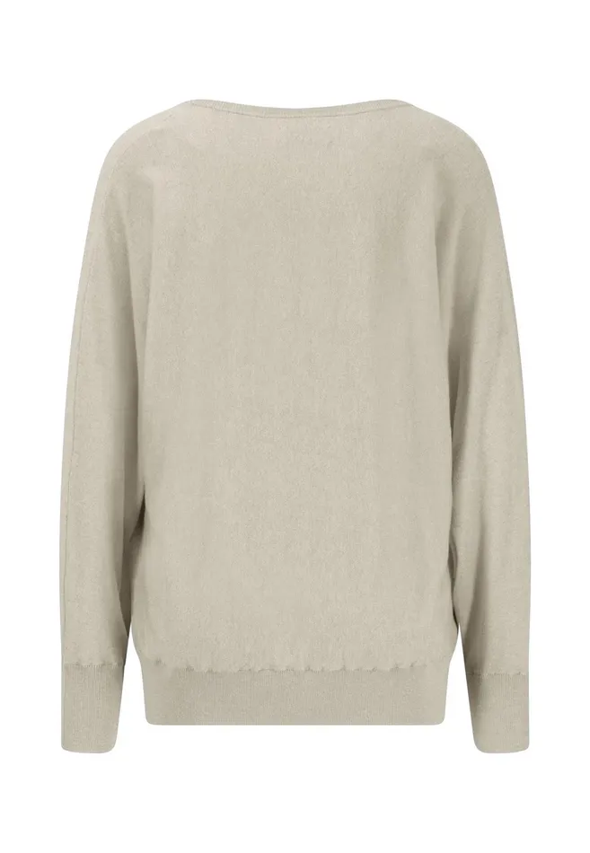 Sweater Women FYNCHHATTON Knitting Sweater With A Vneck And Silk Content Sandsummer Redlight Blue
