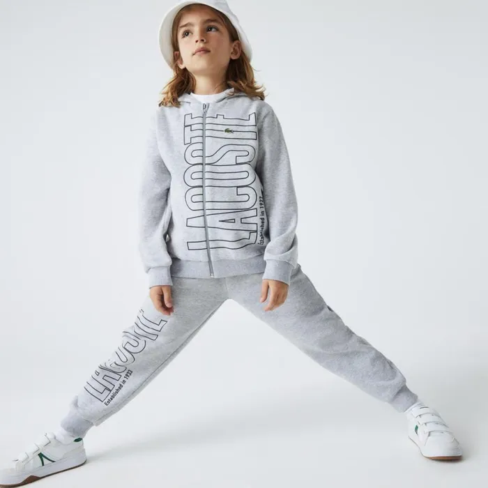 Sweaters and Sweatshirts Kids Lacoste Kids039 Branded ZipUp Hoodie Grey Chine Cca Sweaters and Sweatshirts Kids Lacoste Kids039 Branded ZipUp Hoodie Grey Chine Cca