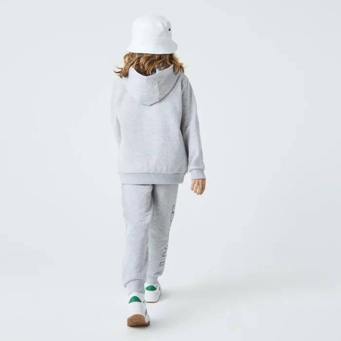 Sweaters and Sweatshirts Kids Lacoste Kids039 Branded ZipUp Hoodie Grey Chine Cca