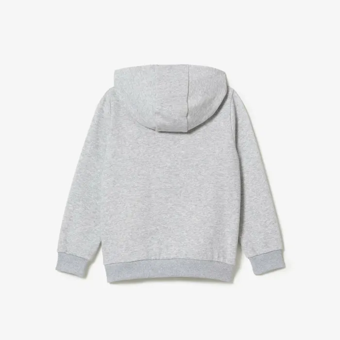 Sweaters and Sweatshirts Kids Lacoste Kids039 Branded ZipUp Hoodie Grey Chine Cca