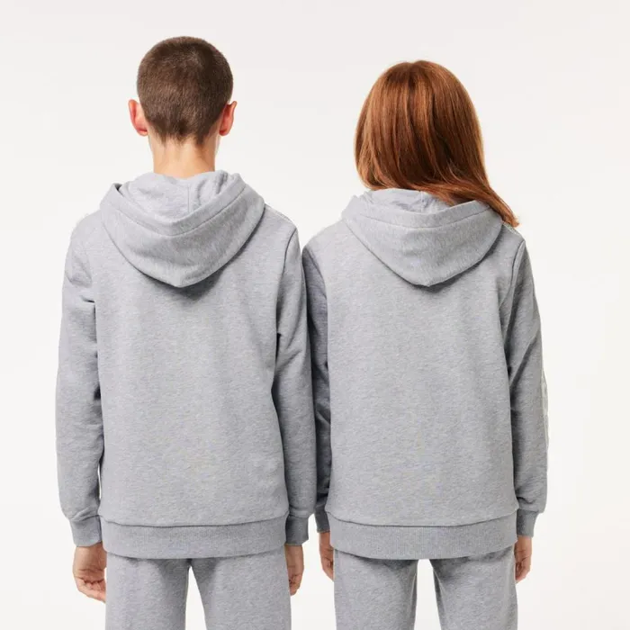 Sweaters and Sweatshirts Kids Lacoste Kids039 Fleece Cotton Hoodie Grey Chine Cca