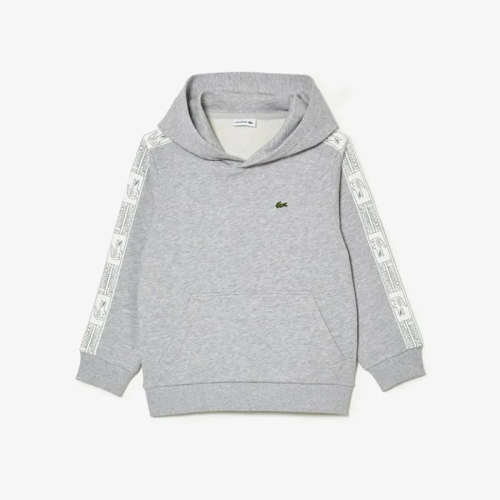 Sweaters and Sweatshirts Kids Lacoste Kids039 Fleece Cotton Hoodie Grey Chine Cca