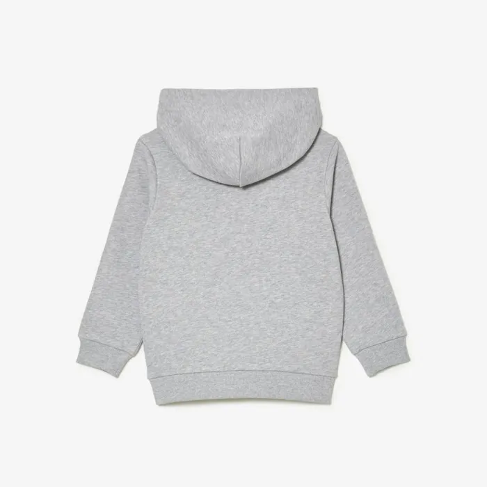 Sweaters and Sweatshirts Kids Lacoste Kids039 Fleece Cotton Hoodie Grey Chine Cca
