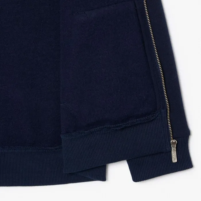 Sweaters and Sweatshirts Kids Lacoste Kids039 Kangaroo Pocket ZipUp Hoodie Navy Blue 166