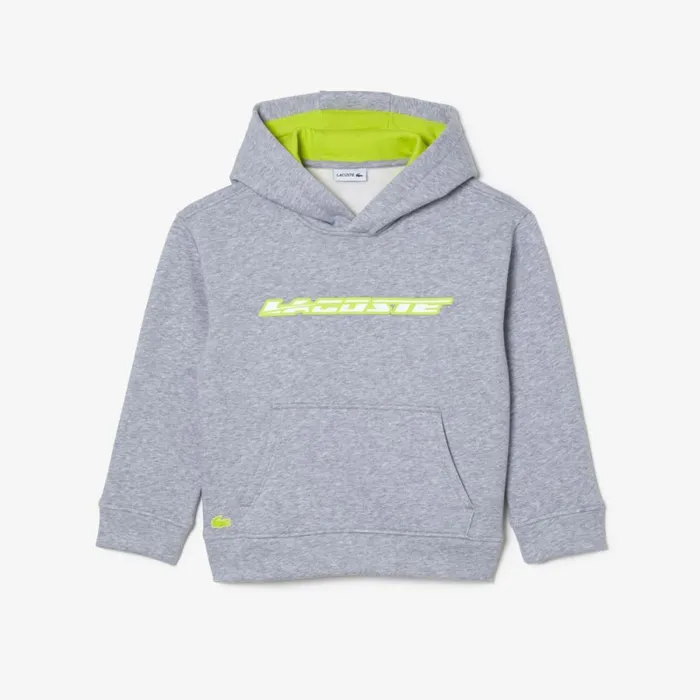 Sweaters and Sweatshirts Kids Lacoste Kids Contrast Branding Hoodie Grey Chine Cca
