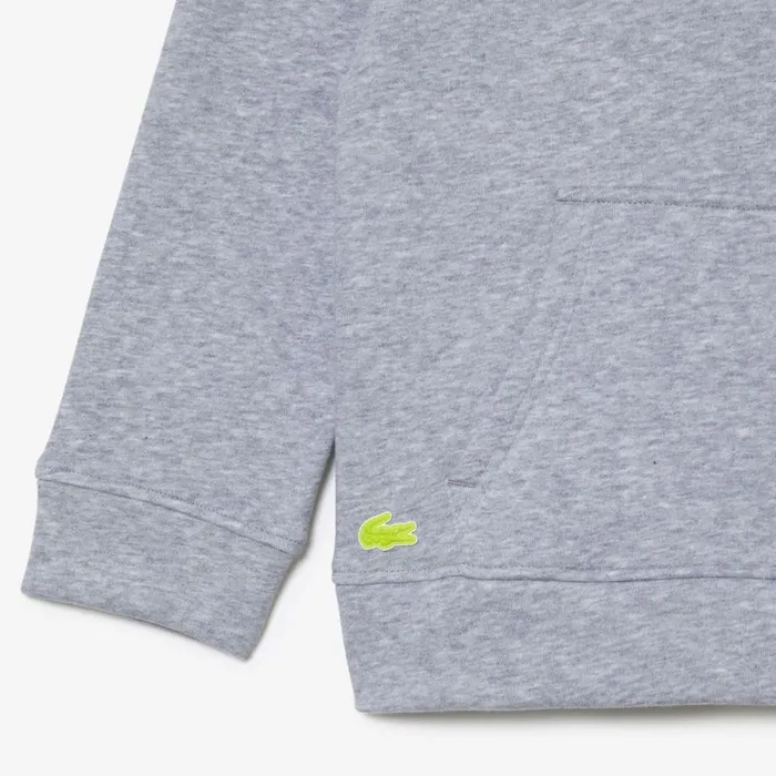 Sweaters and Sweatshirts Kids Lacoste Kids Contrast Branding Hoodie Grey Chine Cca