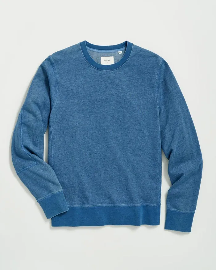 Sweaters and Sweatshirts Men Billy Reid Indigo Terry Sweatshirt Denim
