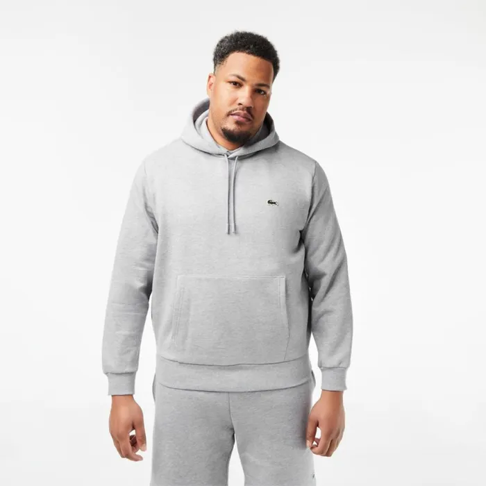 Sweaters and Sweatshirts Men Lacoste Men039s Classic Fit Cotton Blend Hoodie Grey Chine Cca