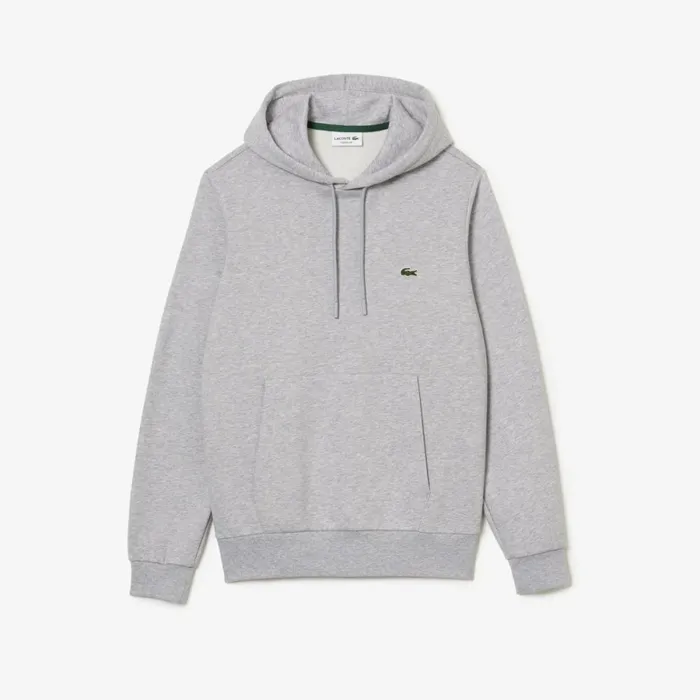 Sweaters and Sweatshirts Men Lacoste Men039s Classic Fit Cotton Blend Hoodie Grey Chine Cca