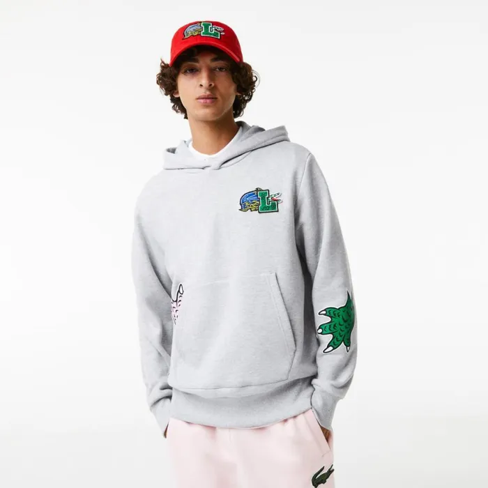 Sweaters and Sweatshirts Men Lacoste Men039s Comic Effect Print Hoodie Grey Chine Cca Sweaters and Sweatshirts Men Lacoste Men039s Comic Effect Print Hoodie Grey Chine Cca