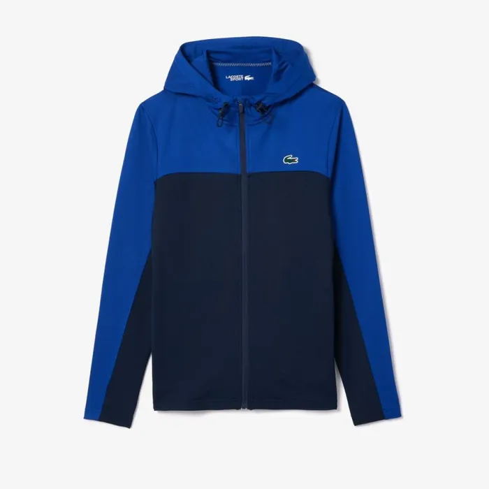 Sweaters and Sweatshirts Men Lacoste Men039s UltraDry ZipUp Hoodie Navy Blue 9n6