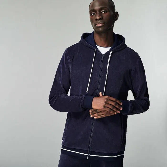 Sweaters and Sweatshirts Men Lacoste Mens Terrycloth ZipUp Lounge Sweatshirt Navy Blue 166 Sweaters and Sweatshirts Men Lacoste Mens Terrycloth ZipUp Lounge Sweatshirt Navy Blue 166