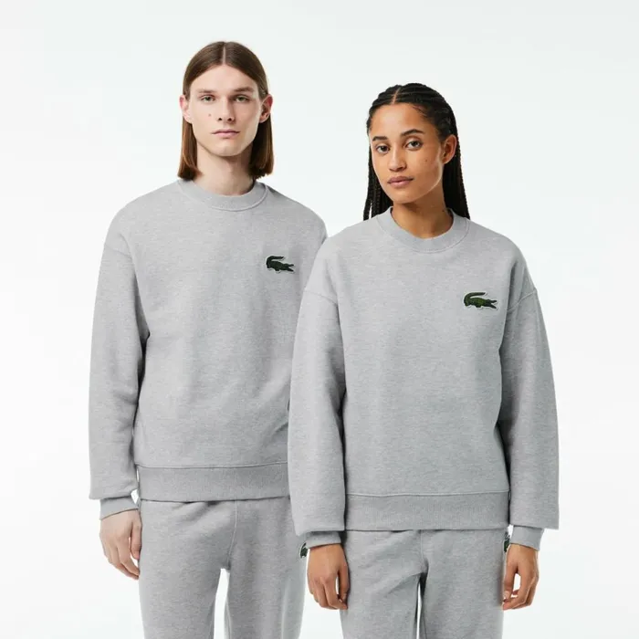 Sweaters and Sweatshirts MenWomen Lacoste Unisex Loose Fit Crocodile Badge Sweatshirt Grey Chine Cca Sweaters and Sweatshirts MenWomen Lacoste Unisex Loose Fit Crocodile Badge Sweatshirt Grey Chine Cca