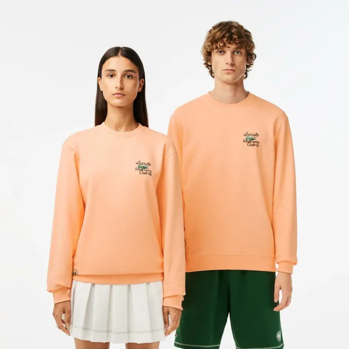 Sweaters and Sweatshirts MenWomen Lacoste Unisex SPORT Roland Garros Edition Organic Cotton Sweatshirt Light Orange Heb Sweaters and Sweatshirts MenWomen Lacoste Unisex SPORT Roland Garros Edition Organic Cotton Sweatshirt Light Orange Heb