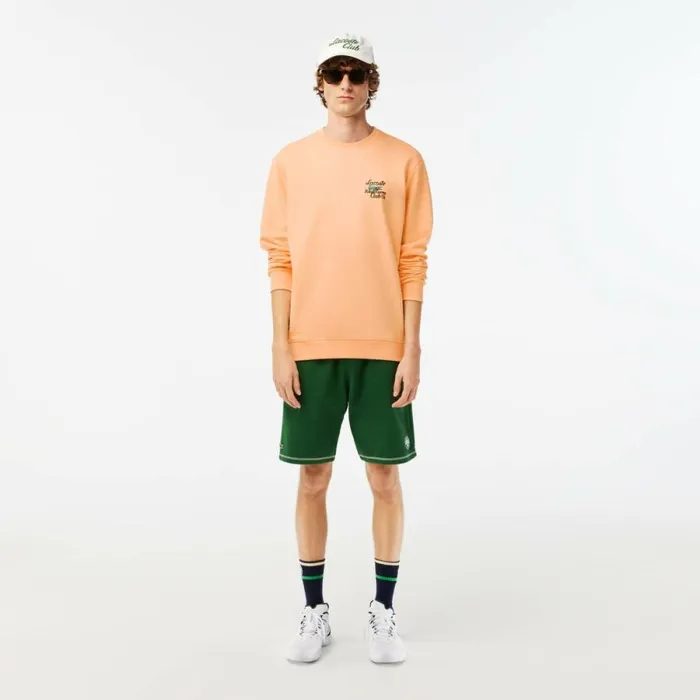 Sweaters and Sweatshirts MenWomen Lacoste Unisex SPORT Roland Garros Edition Organic Cotton Sweatshirt Light Orange Heb