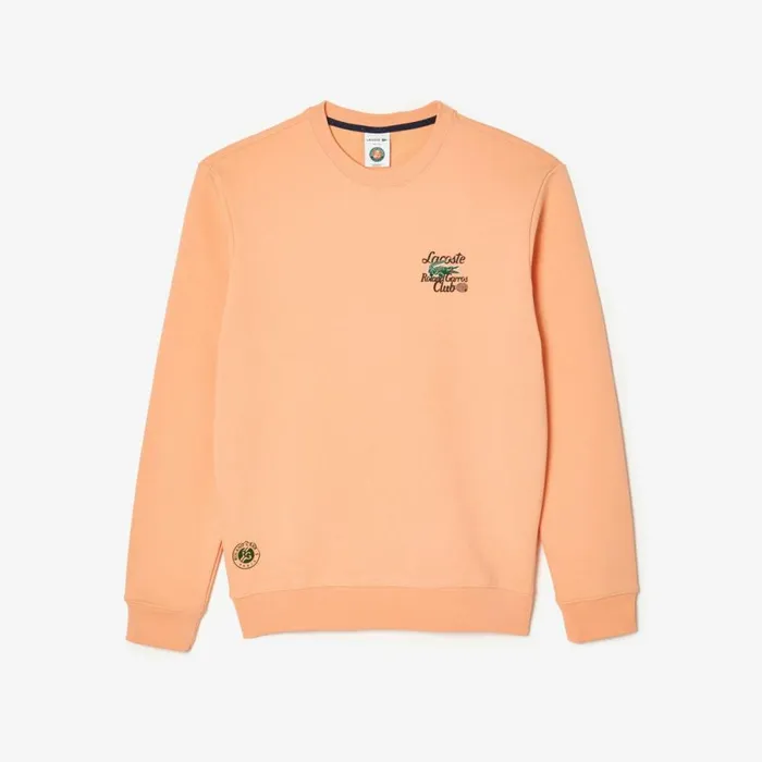 Sweaters and Sweatshirts MenWomen Lacoste Unisex SPORT Roland Garros Edition Organic Cotton Sweatshirt Light Orange Heb