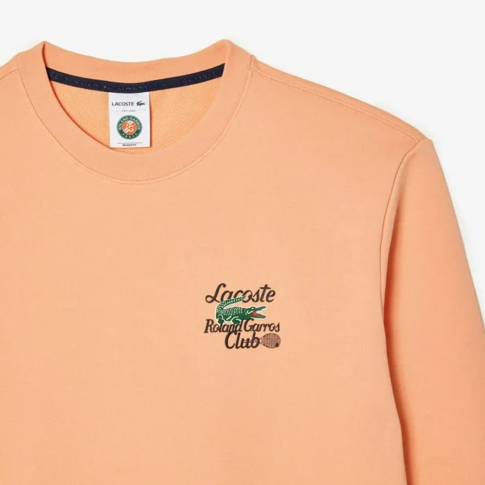 Sweaters and Sweatshirts MenWomen Lacoste Unisex SPORT Roland Garros Edition Organic Cotton Sweatshirt Light Orange Heb