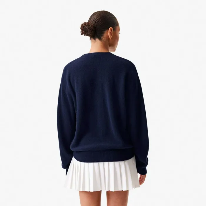 Sweaters and Sweatshirts Women Lacoste Women039s Cashmere Cardigan Navy Blue 166