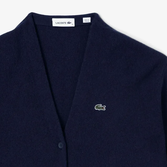 Sweaters and Sweatshirts Women Lacoste Women039s Cashmere Cardigan Navy Blue 166
