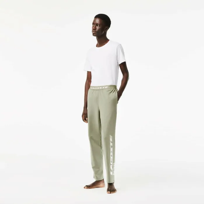 Sweatpants and Trousers Men Lacoste Mens Branded Leg Lounge Pants Khaki Green G21