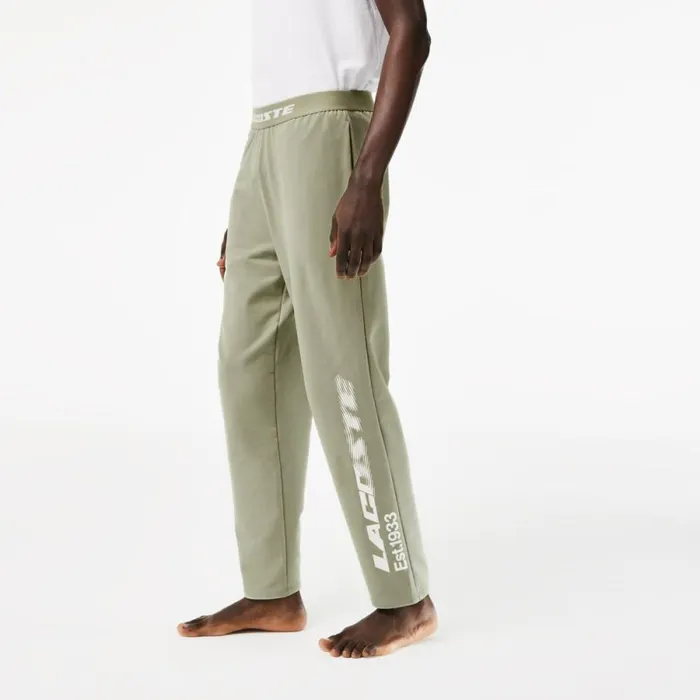 Sweatpants and Trousers Men Lacoste Mens Branded Leg Lounge Pants Khaki Green G21