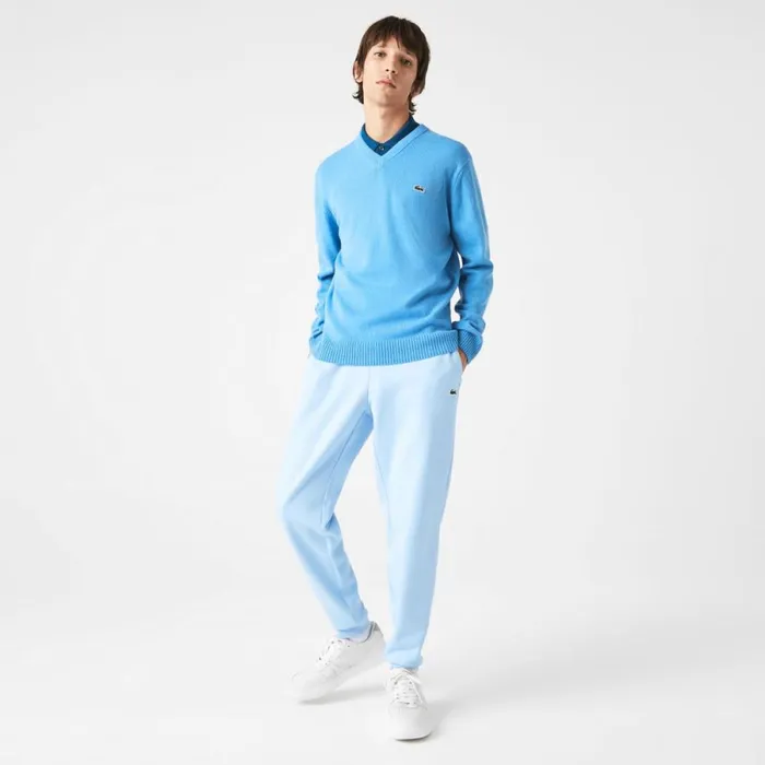 Sweatpants and Trousers Men Lacoste Mens Organic Cotton Sweatpants Pastel Blue Hbp
