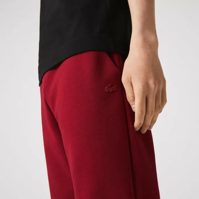 Sweatpants and Trousers Men Lacoste Mens Slim Fit Heathered Cotton Blend Sweatpants Bordeaux Ypw