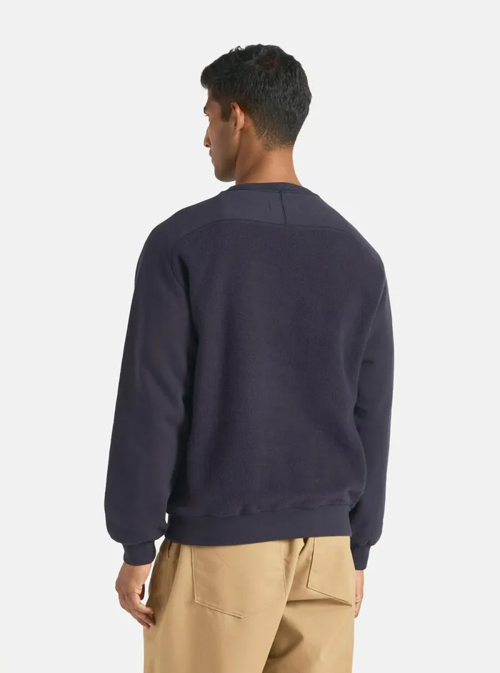 Sweatshirt In Navy Brush Back Sweat Men Universal Works Sweatshirts