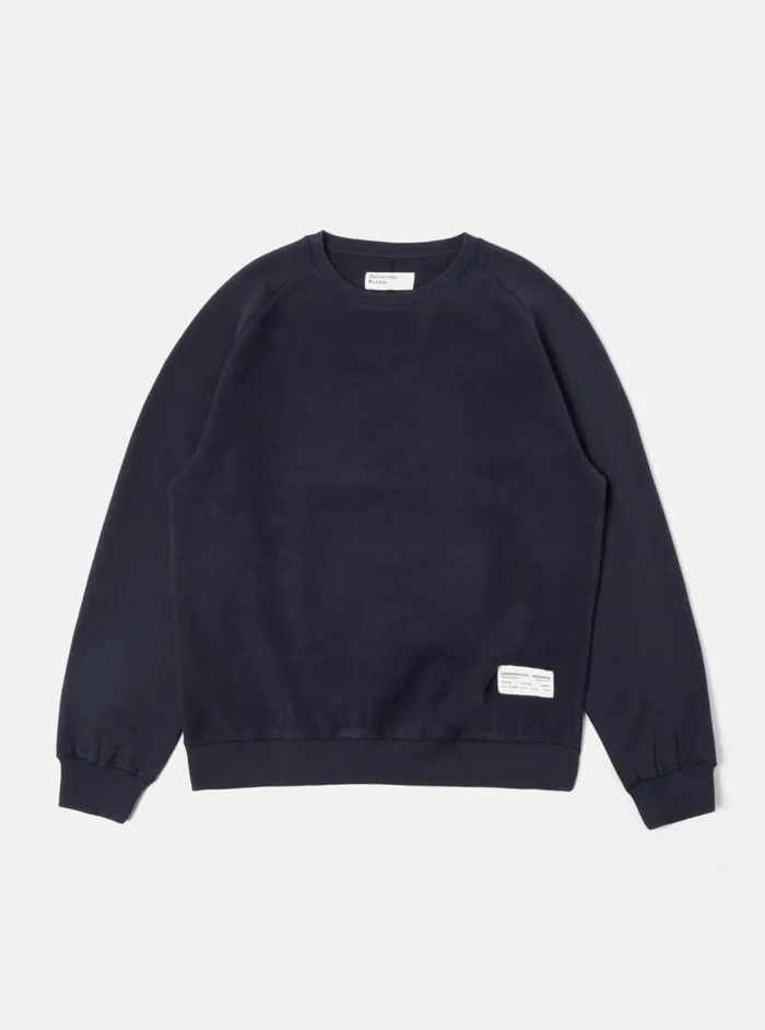 Sweatshirt In Navy Brush Back Sweat Men Universal Works Sweatshirts