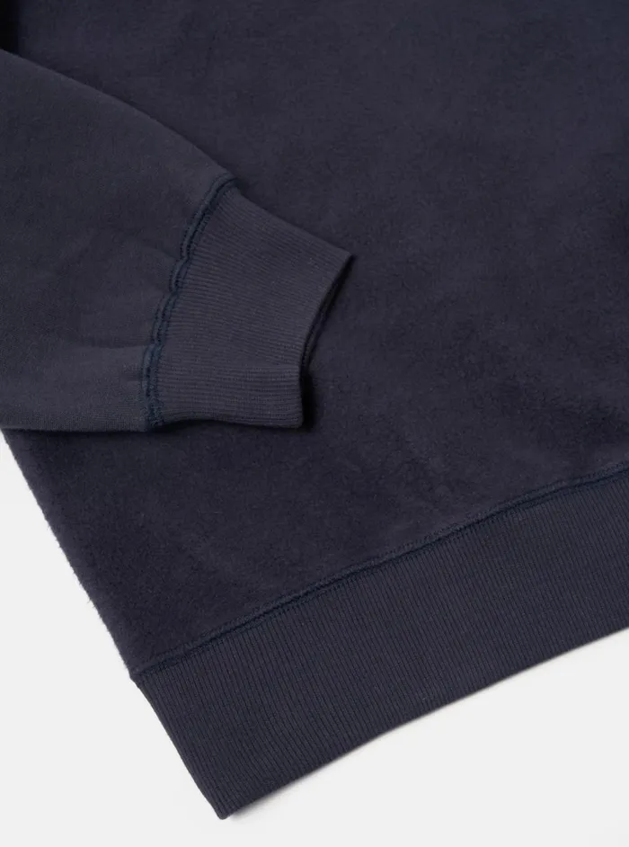 Sweatshirt In Navy Brush Back Sweat Men Universal Works Sweatshirts