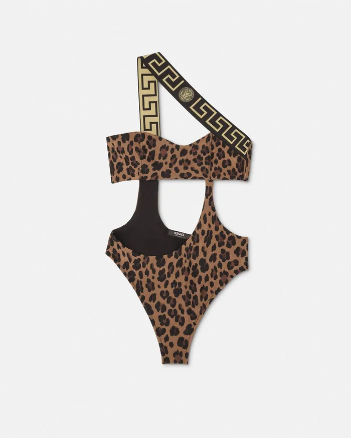 Swimwear Women Versace Leopard OnePiece Swimsuit Animalier