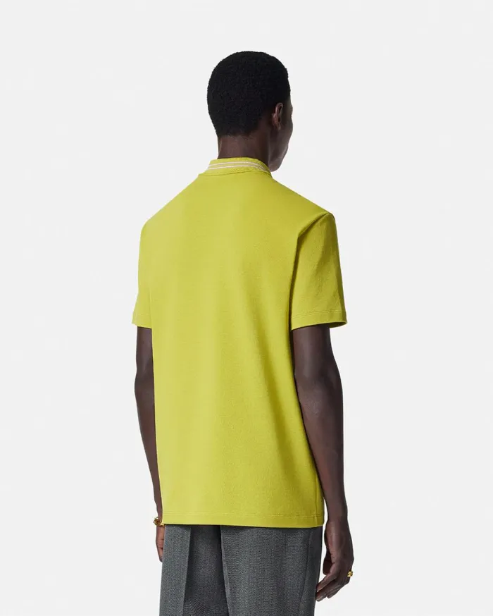 TShirts and Polos Men Versace Embroidered Medusa Polo Shirt Green