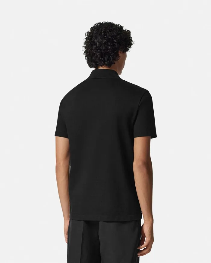TShirts and Polos Men Versace Medusa Zip Polo Black