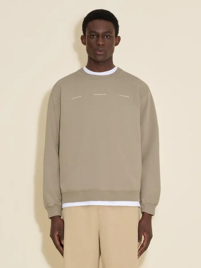 Tshirts and Sweats Men Holzweiler Duke National Crew Taupe