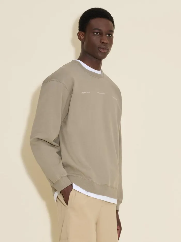 Tshirts and Sweats Men Holzweiler Duke National Crew Taupe