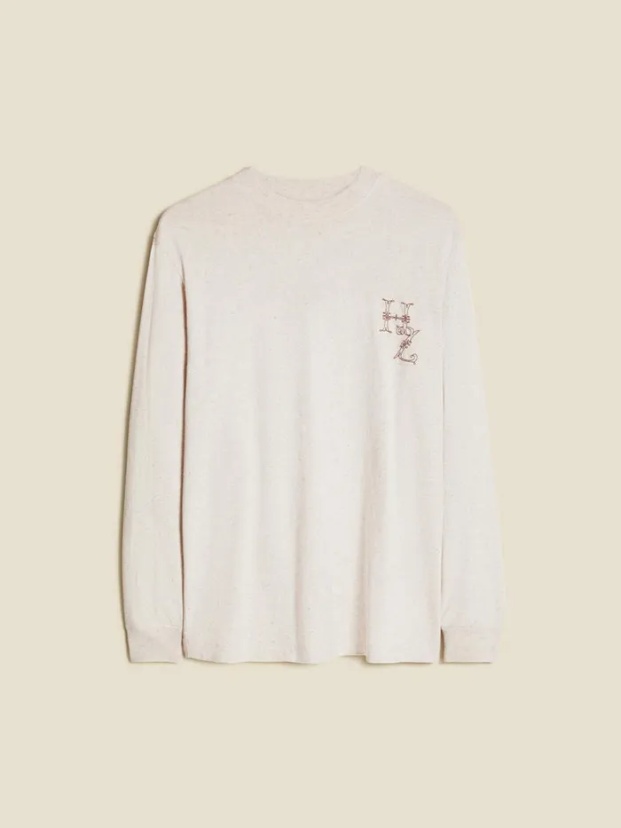 Tshirts and Sweats Women Holzweiler Luring Logos LS Sand Mix