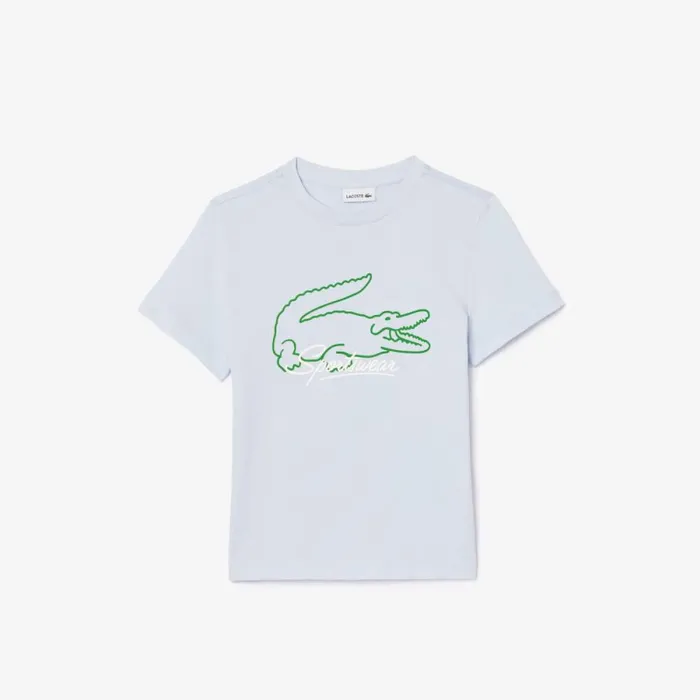 TShirts and Tops Kids Lacoste Kids039 Bright Croc Print Cotton TShirt Light Blue White T69 TShirts and Tops Kids Lacoste Kids039 Bright Croc Print Cotton TShirt Light Blue White T69