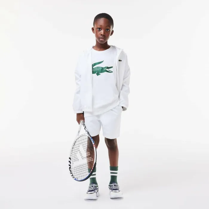 TShirts and Tops Kids Lacoste Kids039 SPORT Croc TShirt White Green 737
