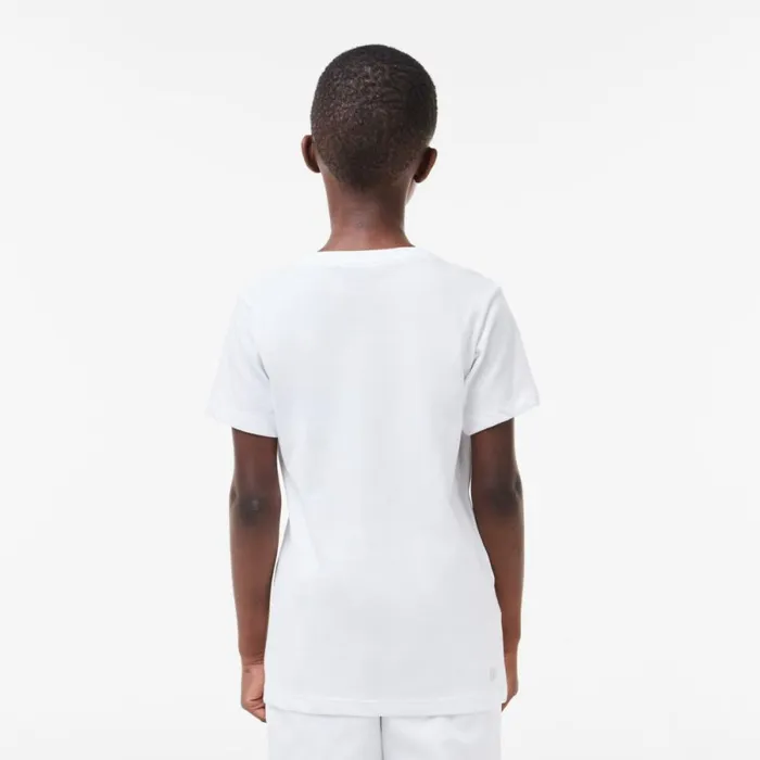 TShirts and Tops Kids Lacoste Kids039 SPORT Croc TShirt White Green 737