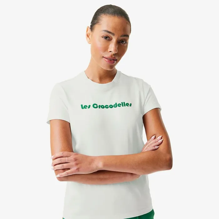 TShirts and Tops Women Lacoste Women039s Lacoste X Bandier Jersey TShirt White Green Iw0 TShirts and Tops Women Lacoste Women039s Lacoste X Bandier Jersey TShirt White Green Iw0