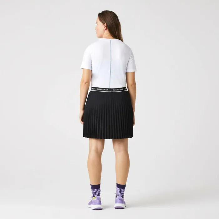 TShirts and Tops Women Lacoste Womens Crew Neck Cotton Blend TShirt White 001