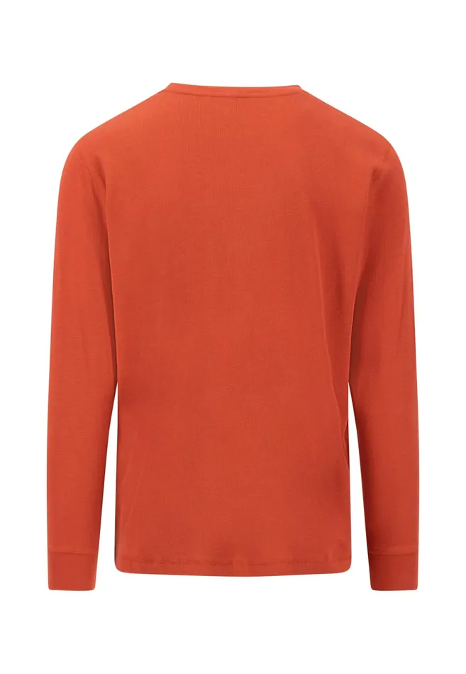 Tshirts Men FYNCHHATTON Longsleeved Shirt Made Of Cotton Mix With A Circular Neckline Medium Graynavyrust
