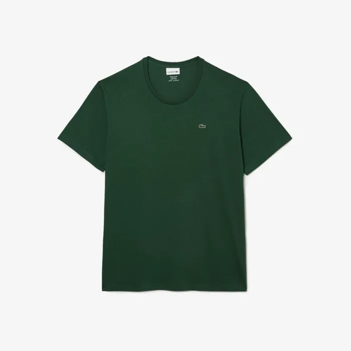 TShirts Men Lacoste Men039s Big Fit Crew Neck Cotton Jersey TShirt Pine Green 132