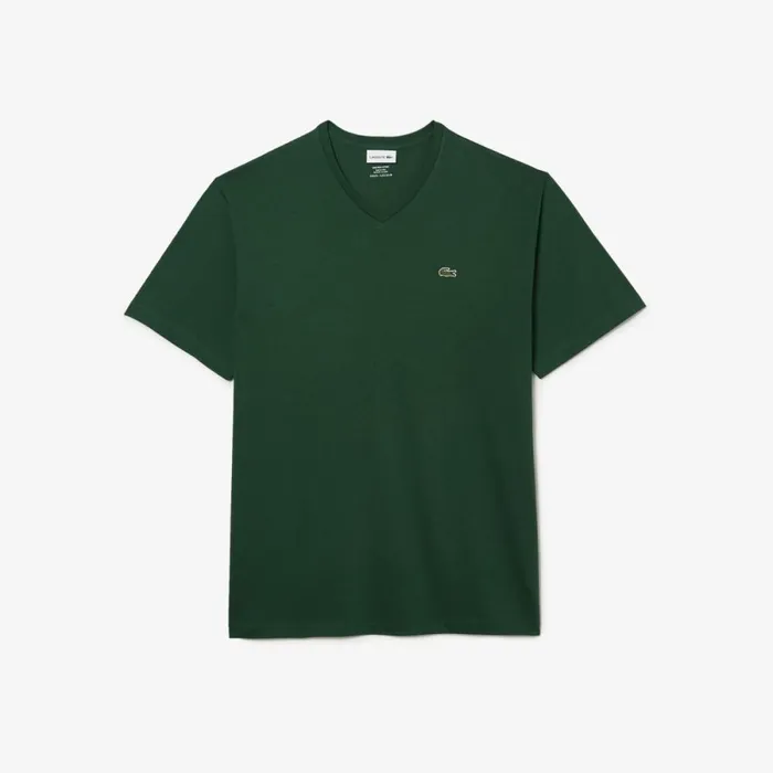 TShirts Men Lacoste Men039s Big Fit VNeck Pima TShirt Pine Green 132