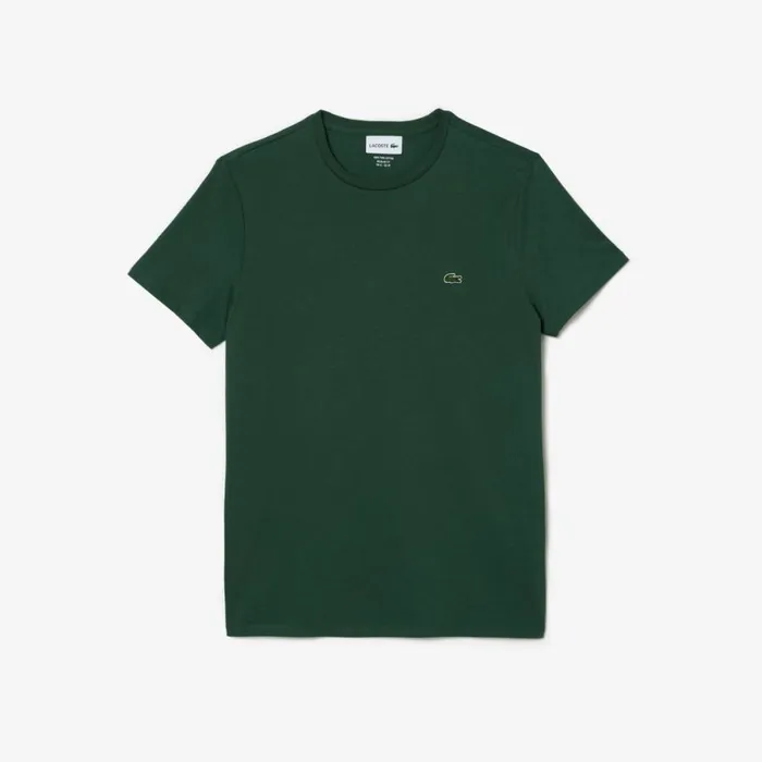 TShirts Men Lacoste Men039s Crew Neck Pima Cotton Jersey TShirt Dark Green Smi