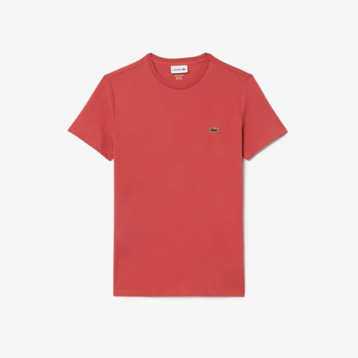 TShirts Men Lacoste Men039s Crew Neck Pima Cotton Jersey TShirt Pink Zv9