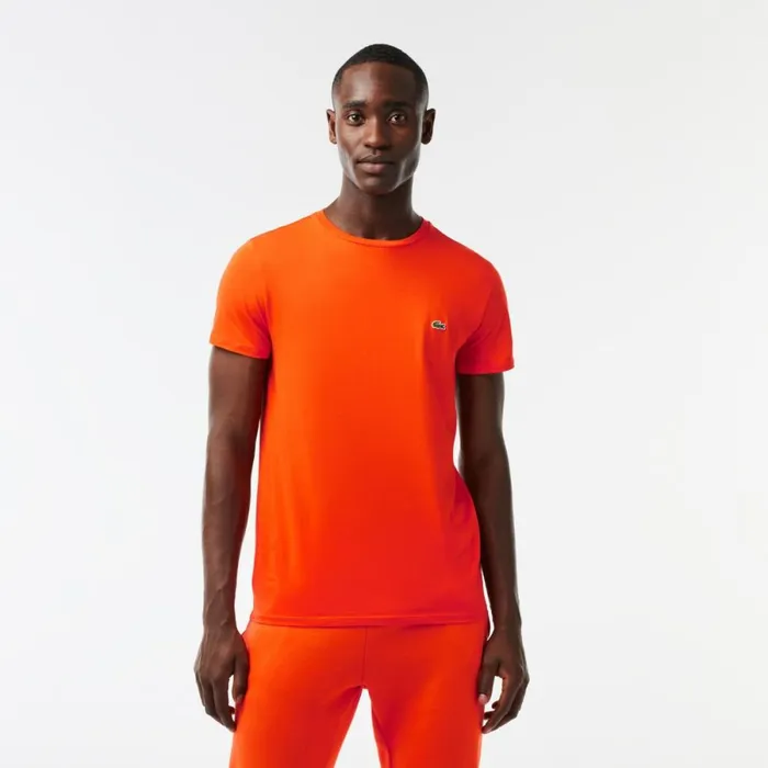 TShirts Men Lacoste Men039s Crew Neck Pima Cotton Jersey TShirt Sunrise Orange Sji TShirts Men Lacoste Men039s Crew Neck Pima Cotton Jersey TShirt Sunrise Orange Sji