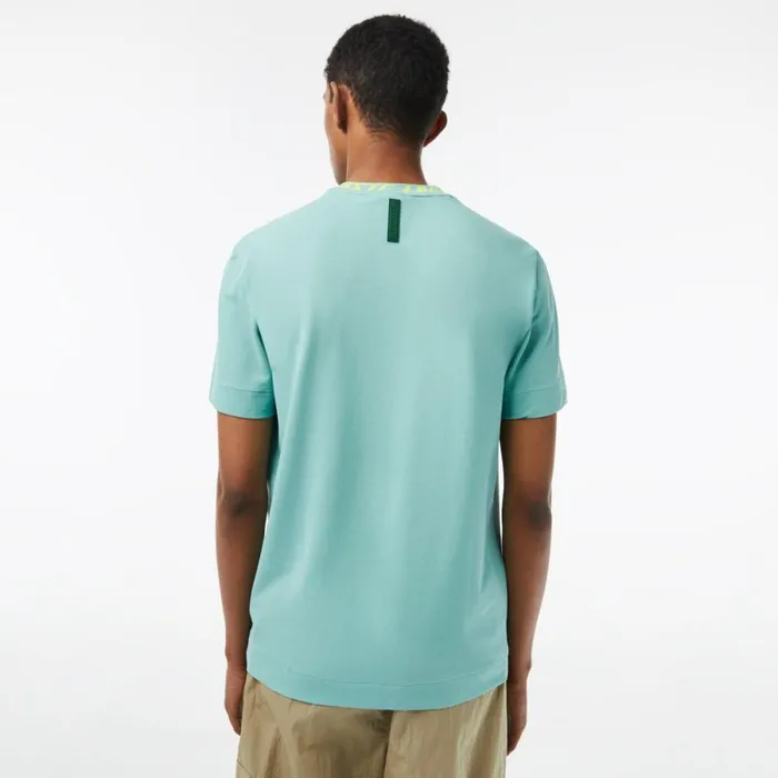 TShirts Men Lacoste Men039s Regular Fit Branded Collar TShirt Green 3a4