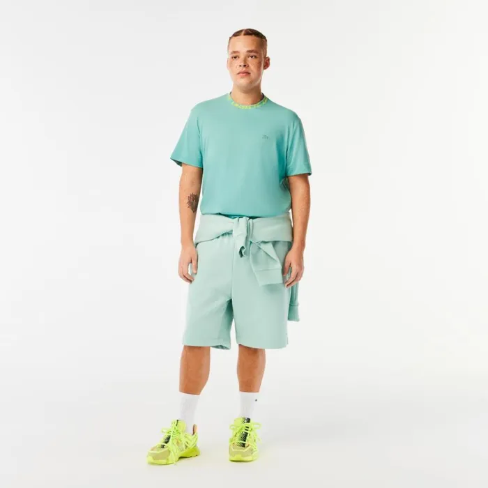 TShirts Men Lacoste Men039s Regular Fit Branded Collar TShirt Green 3a4