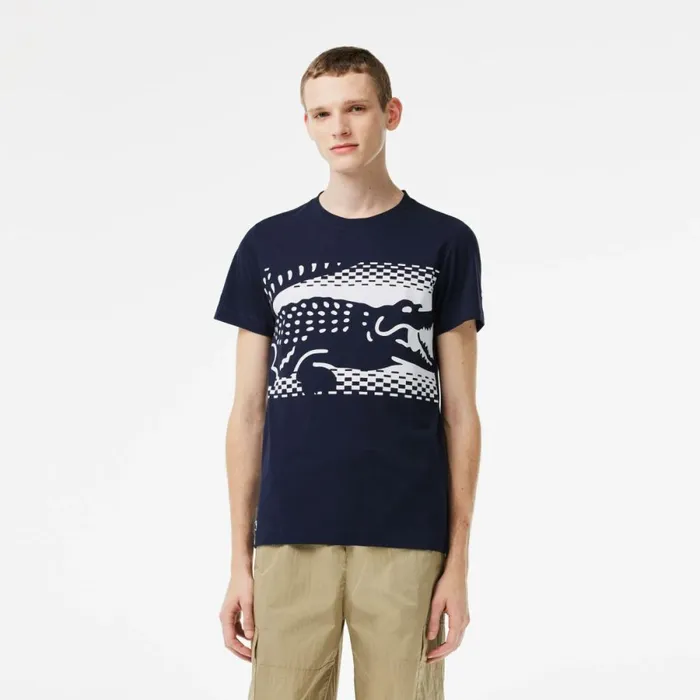 TShirts Men Lacoste Mens Lacoste Tennis X Novak Djokovic TShirt Navy Blue 166